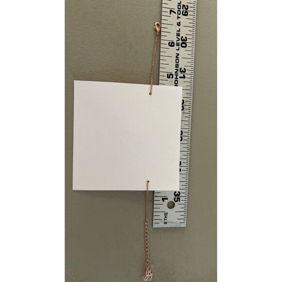 Adore Rose Gold-Plated Swarovski Crystal Organic Circle Bracelet Adjustable - Picture 4 of 5